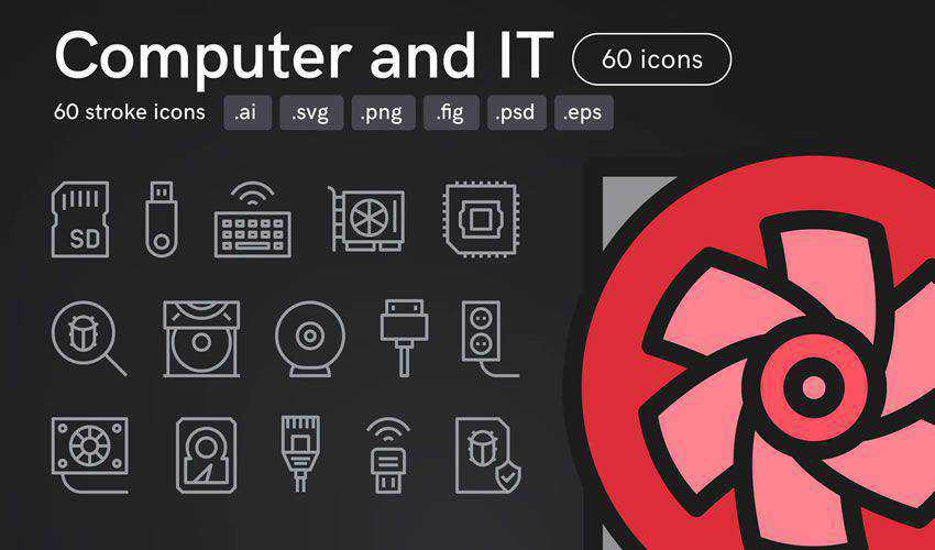 Computer and IT figma ui icon set