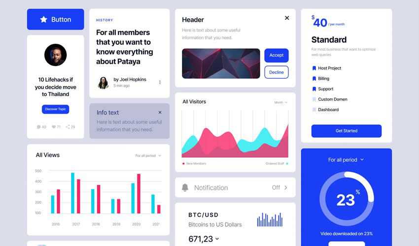 Deca web free figma ui kit