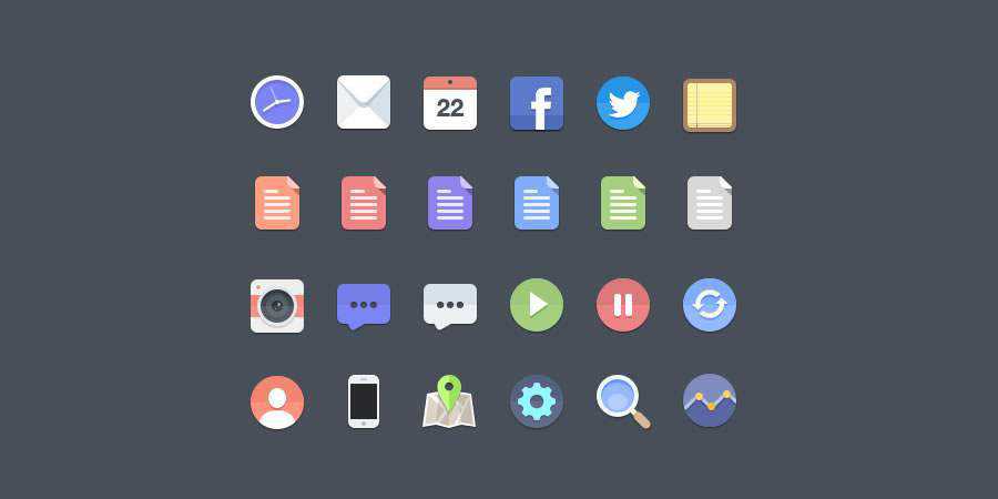 free Flat Icon Set