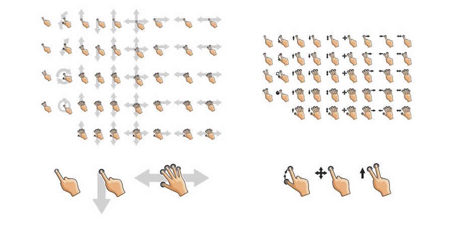 Gesty gesture icon set mobile app development designer