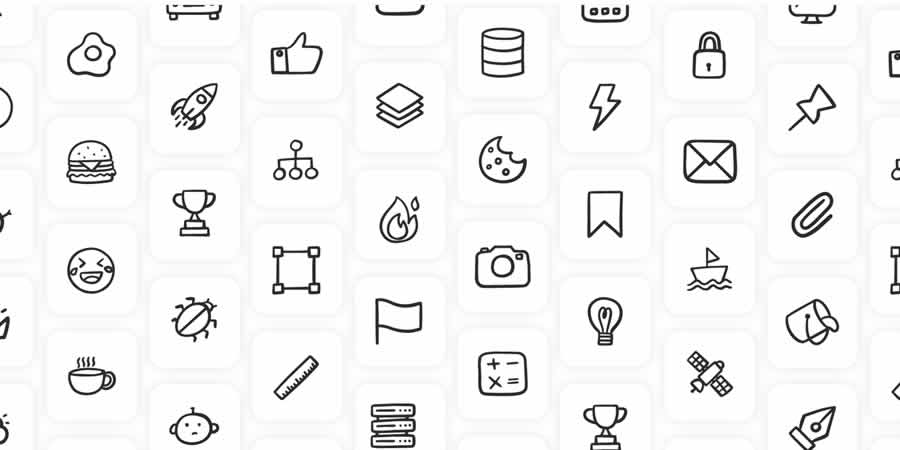 Free Icon Set UI Web Design Doodle Icons