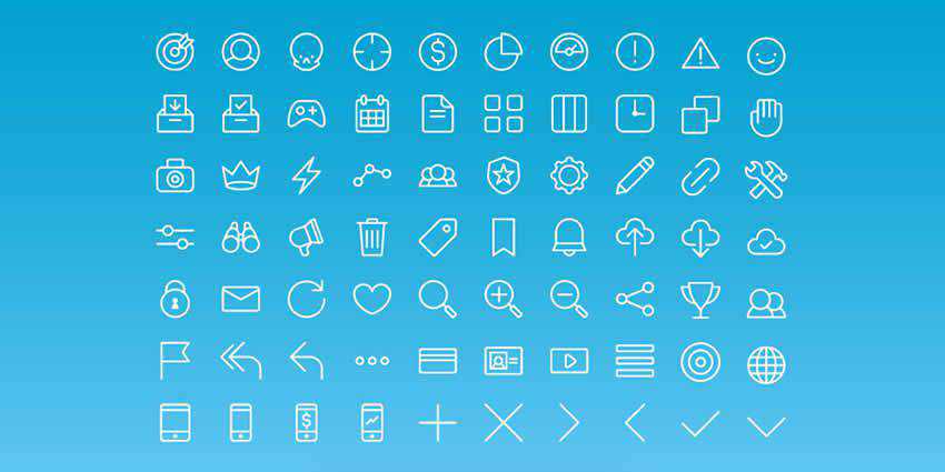 70 Free All Purpose Line Icons