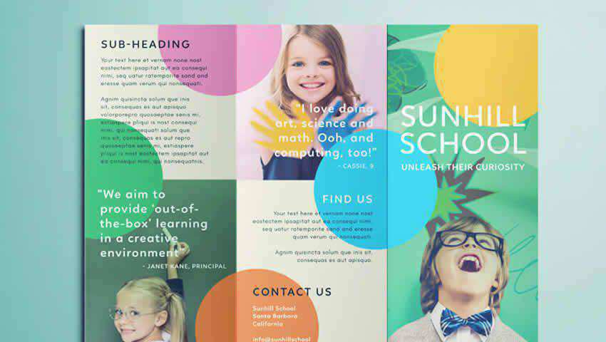 Colorful Tri-Fold Brochure Template