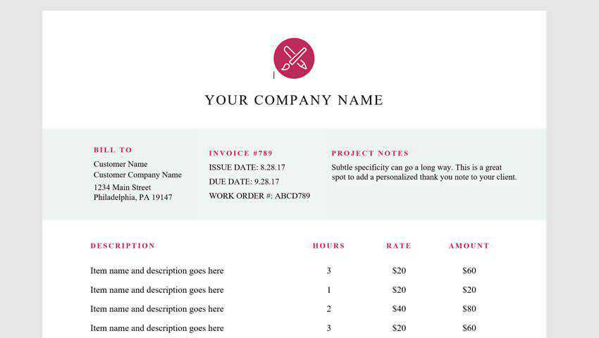 Design Web Design Invoice Templates word excel