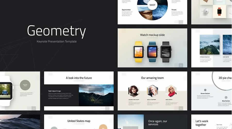 Geometry free keynote presentation template