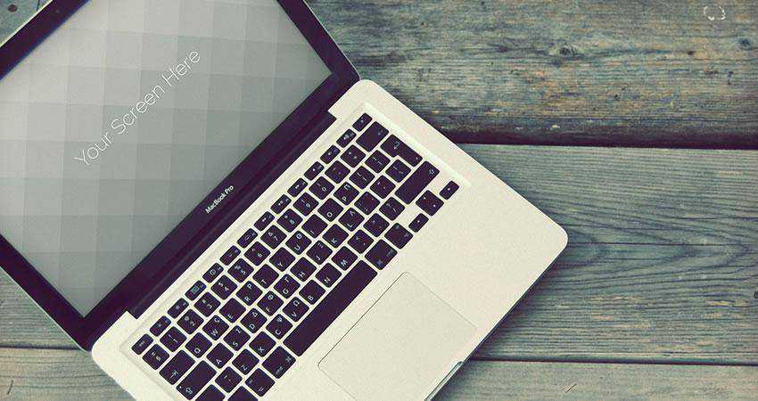 Photorealistic Vintage MacBook free macbook mockup template psd photoshop