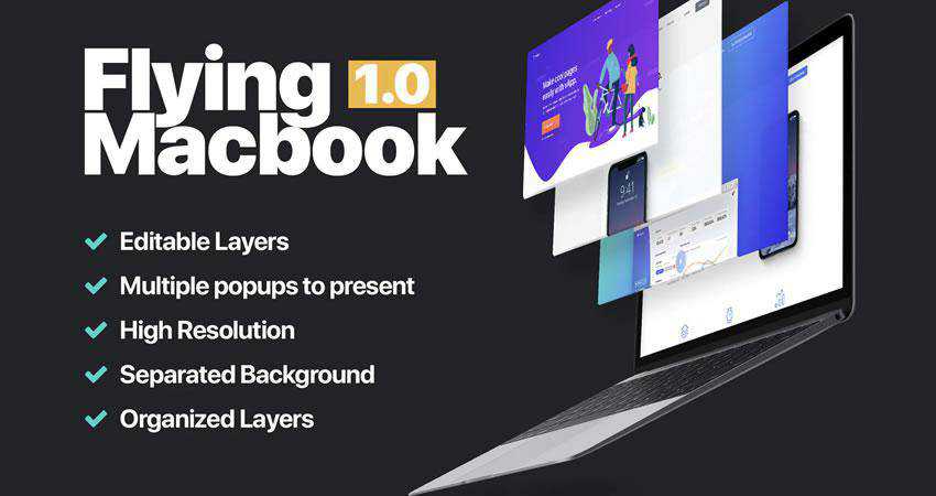 MacBook Mockup 1.0 free macbook mockup template psd photoshop