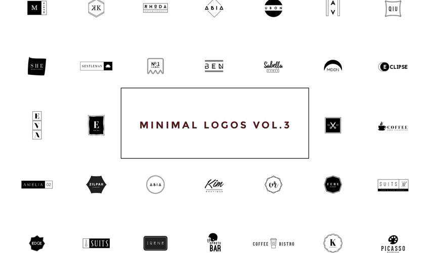 50 minimal ai illustrator psd photoshop logo template brand collection pack