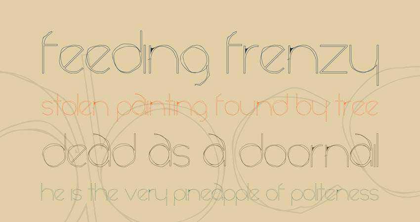 Geometrica Hand free outline font family