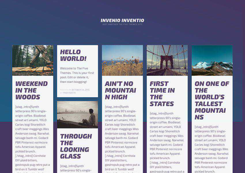 Invenio Tumblog-Style free wordpress theme wp responsive personal blog blogger blogging