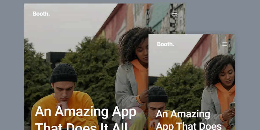 Booth App Landing Page Free Responsive HTML CSS Web Template