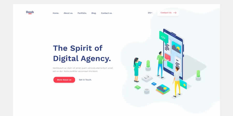 Doob Agency Free Responsive HTML CSS Web Template