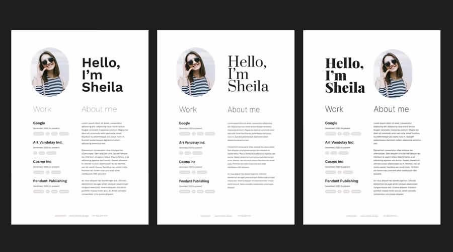 Minimal Resume Template Figma Format