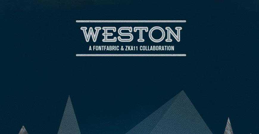 Weston free title headline typography font typeface