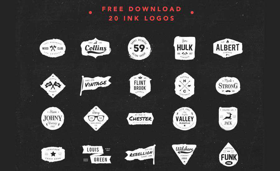 Free Ink Logos AI EPS PSD Formats