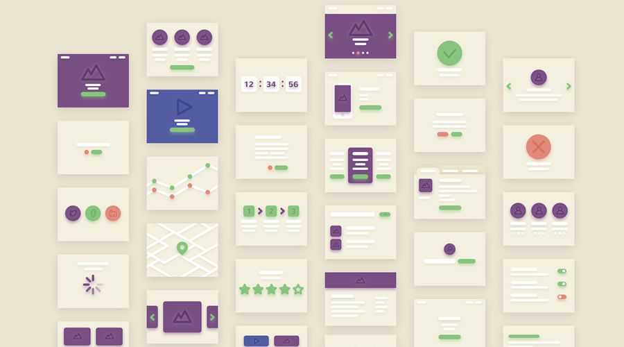 Web Design Flowchart free wireframe template Photoshop PSD Format