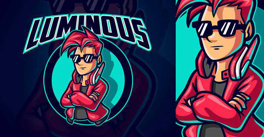 Gamer Boy Sports eSports Mascot Logo Template gamer video game