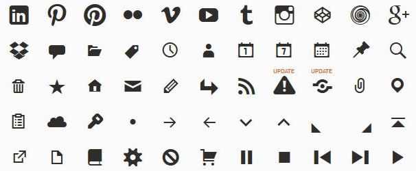 genericons web icon font symbols glyphs free