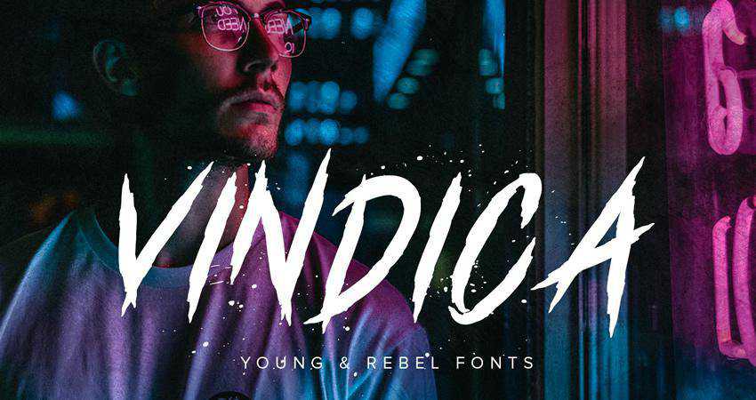 Free Vindica Rebel Brush Typeface