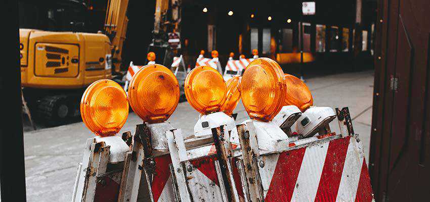 Construction signs.