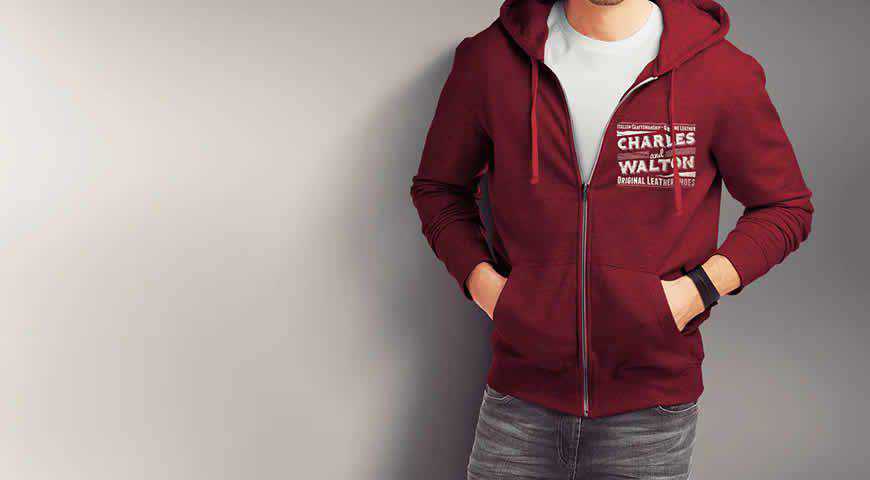 Male Hoodie Photoshop PSD Mockup Template