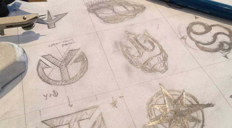 design Logo Thumbnail Sketches paper pencil pen inspiration