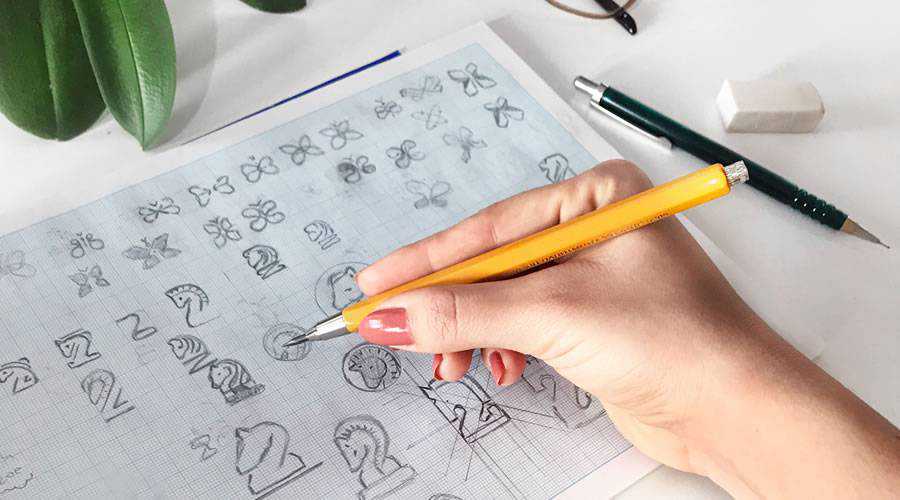 logo design sketch paper pencil pen inspiration