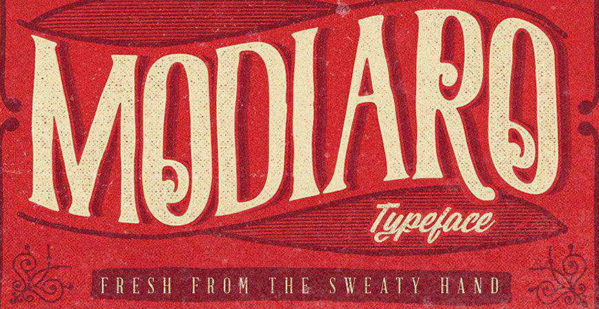 Modiaro Vintage Branding logo font typeface logotype