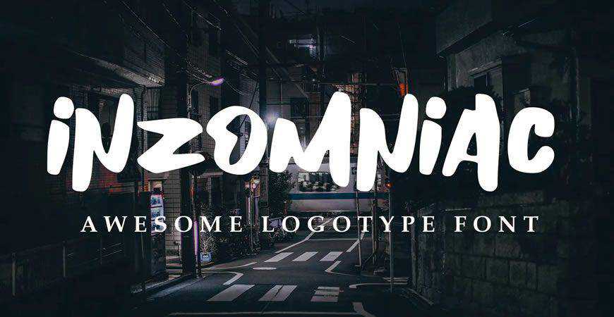 Inzomniac logo font typeface logotype