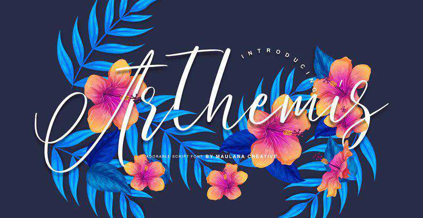 Arthemis Script logo font typeface logotype