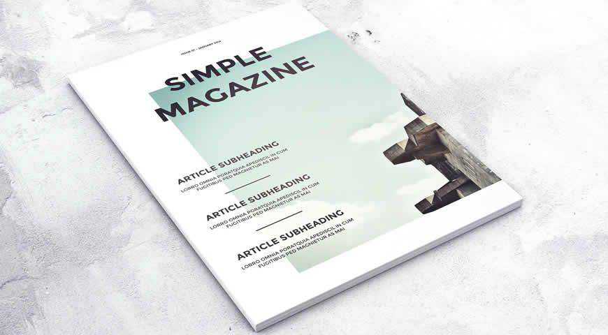 A4 Magazine Photoshop PSD Mockup Template