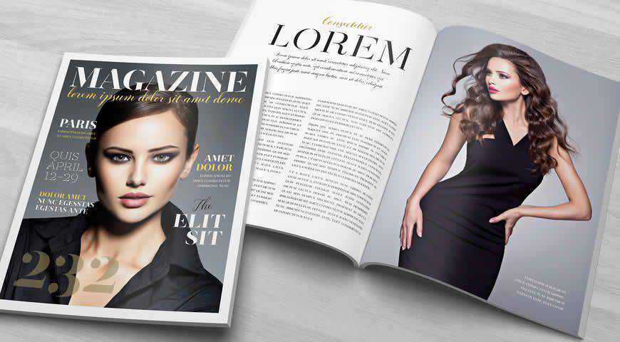 Magazine Photoshop PSD Mockup Template