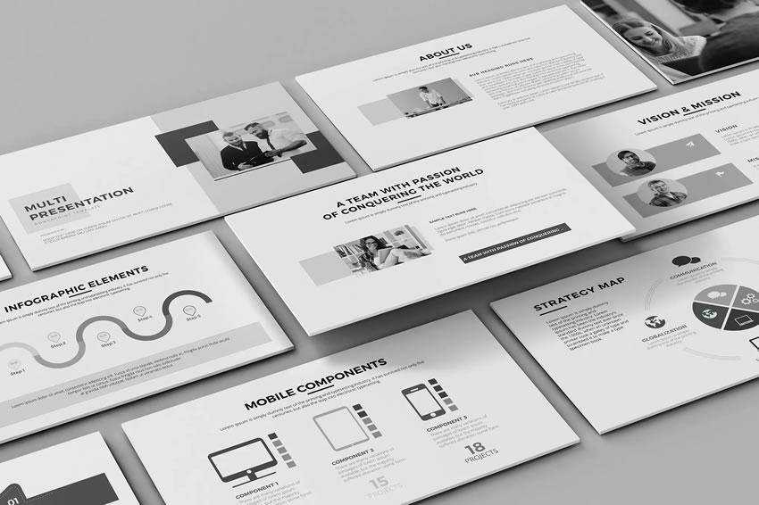 Maska PowerPoint - Minimal Clean Presentation Template