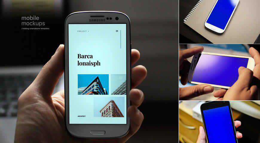 Mobile Photoshop PSD Mockup Template