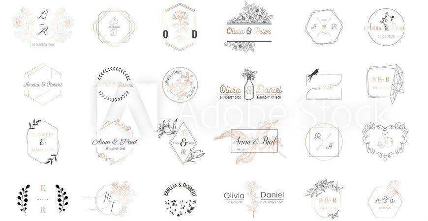 Wedding Monogram Logo Templates