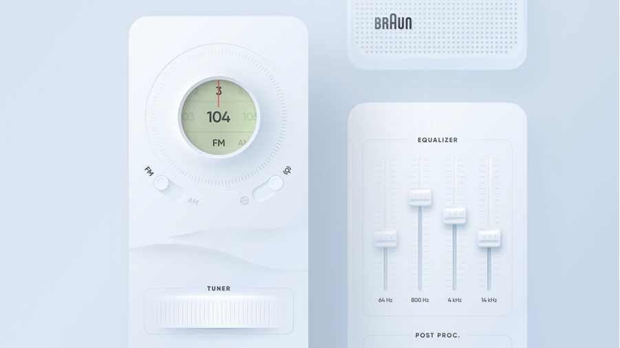 Neumorphic Radio Player App Concept