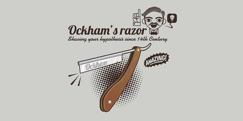 occam razor illustration idea