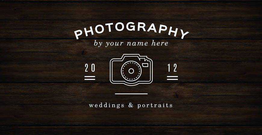 Minimal Logo Template photographer camera photography