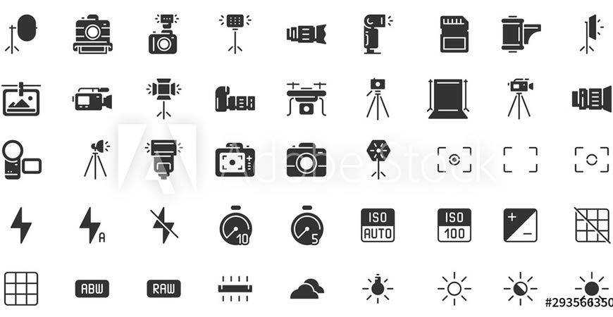 Silhouette Logo Template photographer camera photography