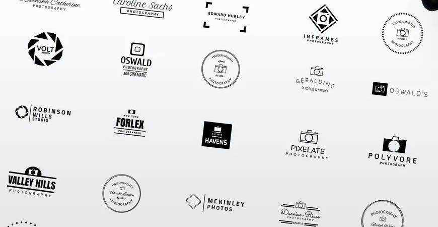 Minimalist Logo Template photographer camera photography