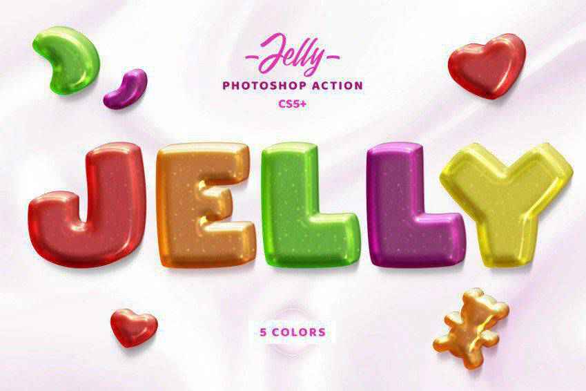 Jelly Text Effect Photosop Action