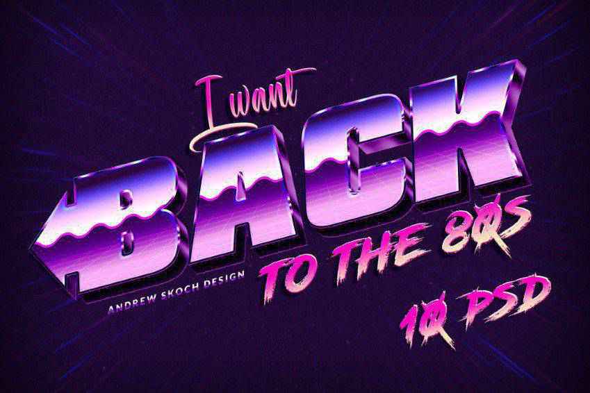 New 80s Text Effects for Photoshop
