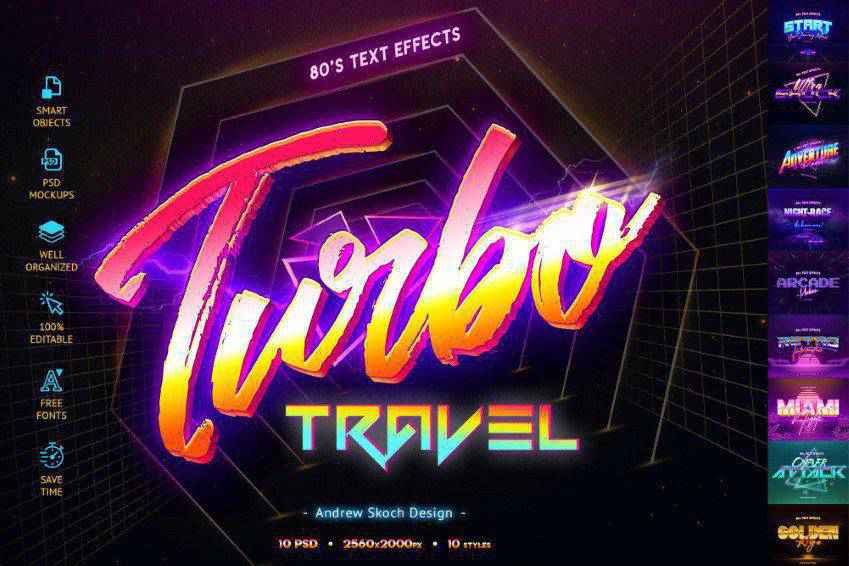 80s Retro Text Effects vol.2