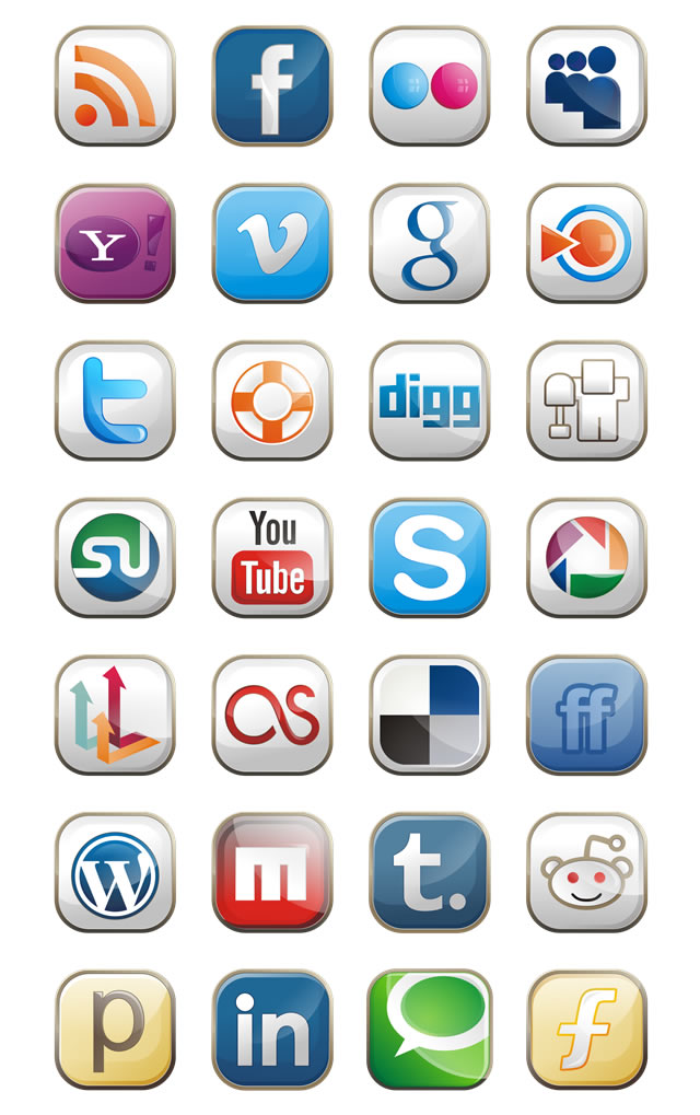 Free Style Social Media Icons