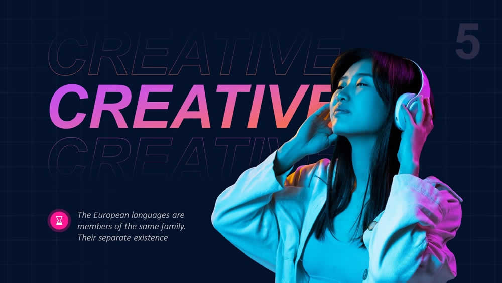 Neon Multipurpose free powerpoint templates designers creatives 