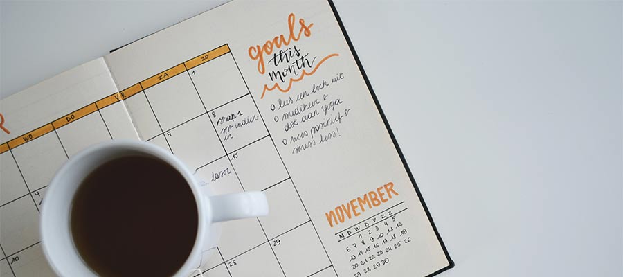 You could use a calendar to map out your project goals.