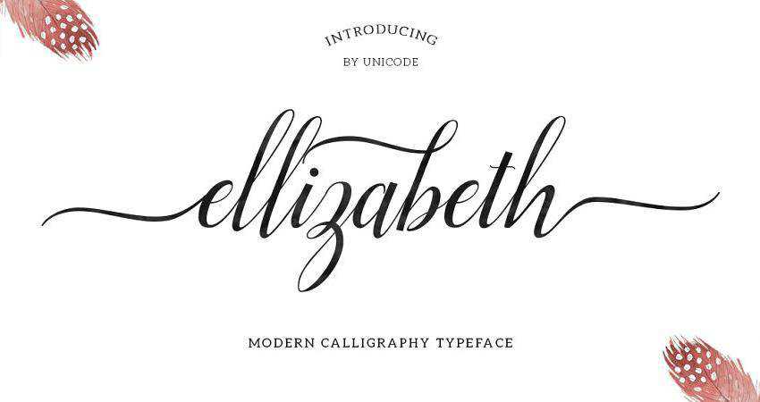 Free Ellizabeth Script Font