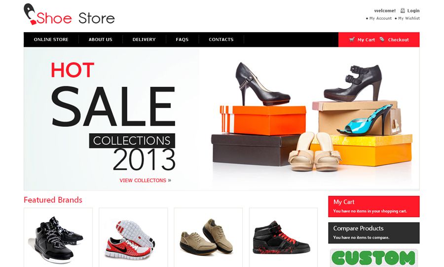 Shoe Store Free OpenCart Template