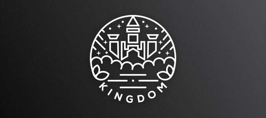 Lineart Kingdom simple logo design inspiration