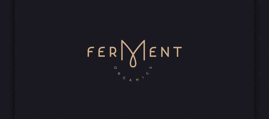 Ferment Organics simple logo design inspiration